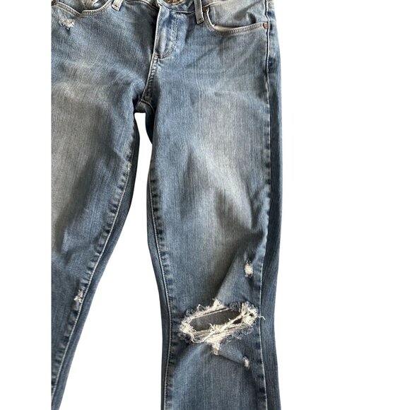 PAIGE Womens Distressed Skinny Jeans Size 25 - Picture 4 of 7